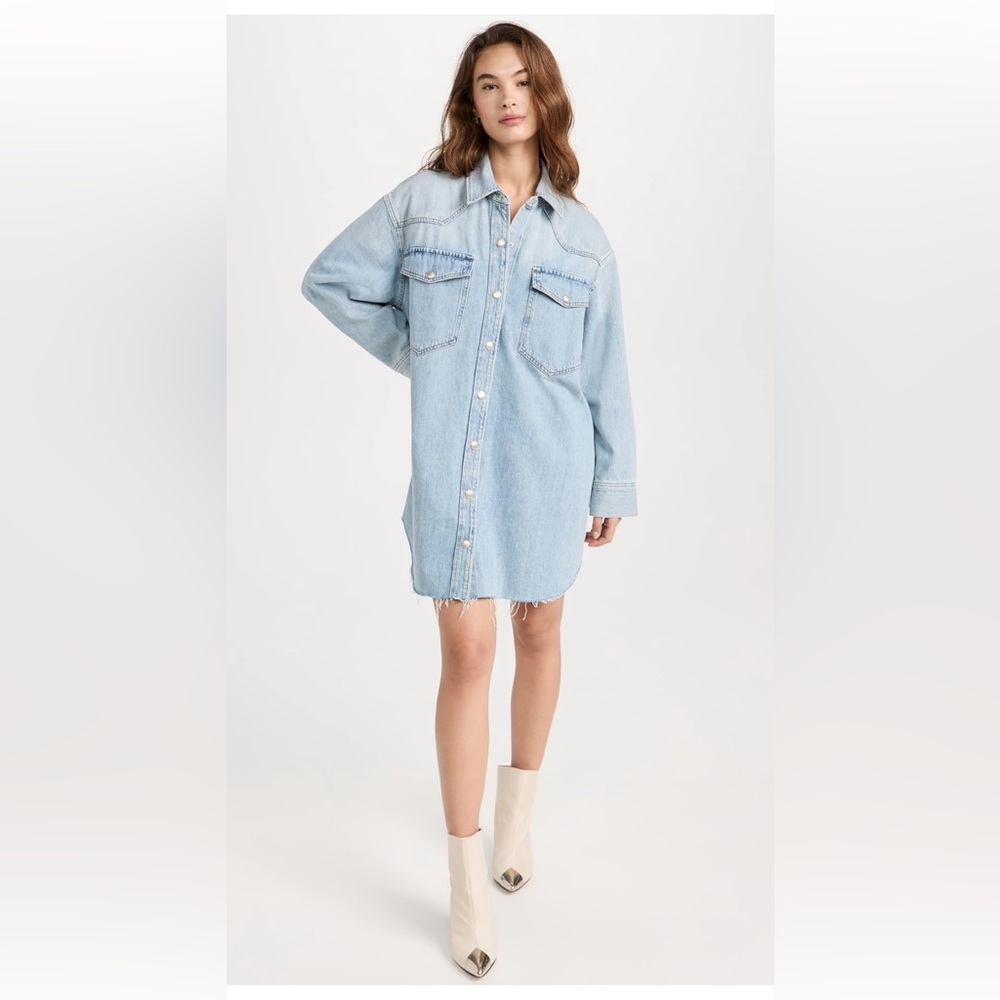 AGOLDE Jessa Denim Shirt Dress--XL--NWT